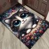 Galaxy Cat Rug for Cozy Bedrooms - Space Inspired Animal Design Carpets Anti slip carpet can be machine washed