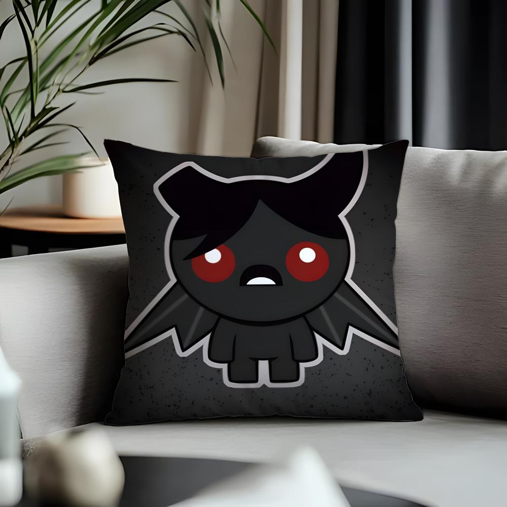 Hot Tthe Binding of Isaacable Cushion Cover Antidustmite Pillowcase Invisible Zipper Silky Short Plush Sofa Cushion Cover