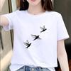 A Trendy Casual and Fashionable Shortsleeved Roundneck Tshirt with A Cartoonish Letter Design for Womens Daily Commutes