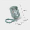 Mini Calcolatrice Portatile Portachiavi con Display dell'Ora Ciondolo Calcolatrice Cancelleria per Studenti