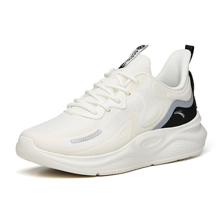 New Anta Ling Yun 2 Slip Resistant, Abrasion Resistant, Breathable Low Top Running Shoes Men's White Black 112145541R-6