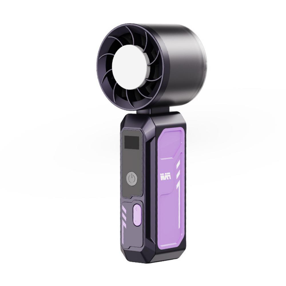 

100 скоростей ветра Сверхпроводящий ледяной вентилятор Power Bank Турбина Мощный вентилятор Настольный фиолетовый