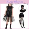 Mittwoch Addams Die Addams Family Cosplay Schwarzes Kleid Tanzuniform Party
