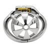 Super Small Stainless Steel Male Chastity Device, Ergonomic Base Ring Cock Cage, Penis Ring Lock, Stealth Lock Chastity Belt M146