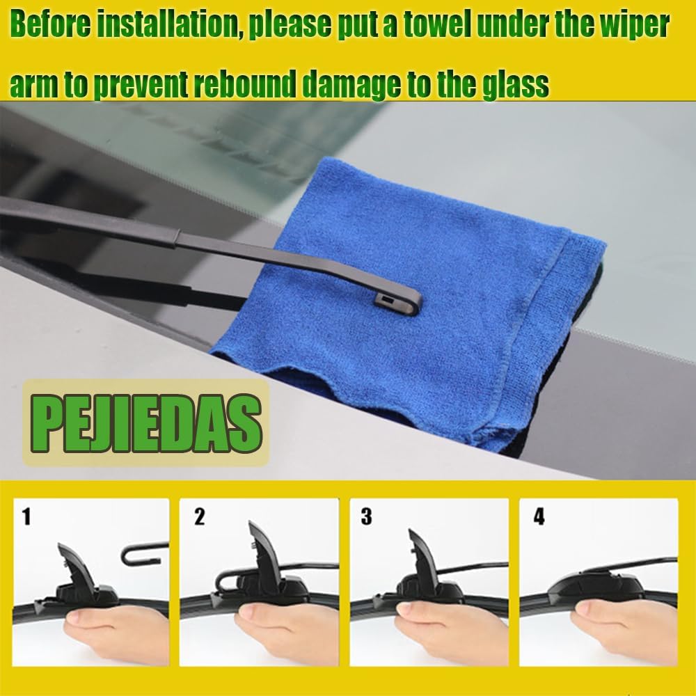 OEM Quality Front Wiper Blades, Replacement For 1995-2004 Toyota Tacoma/ 1984-2002 Toyota 4Runner, OE Original Style (17 Inch + 17 Inch Front Wiper