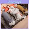 Cute Animal Plush Long Cushion With Leg Holding Function For Bed And Sofa Use