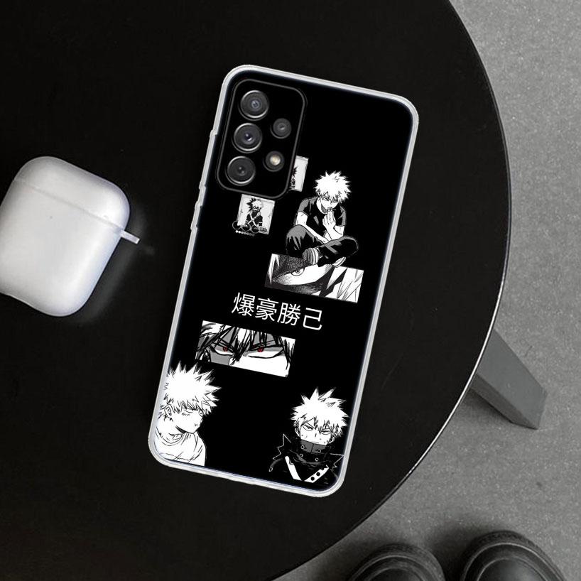 MHA Bakugou Katsuki Phone Case Cover for Samsung Galaxy A12 A22 A32 A52 A72 A02S A51 A50S A31 A20S A10S Note 20 Ultra 10 Plus Ga