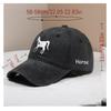 Love Horse Embroidered Cotton Baseball Cap - Casual Outdoor Sun Protection Hat