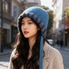 Knitted hat women's outdoor face is small, cold-proof and warm, ear protection hat, fashionable foreign hat
