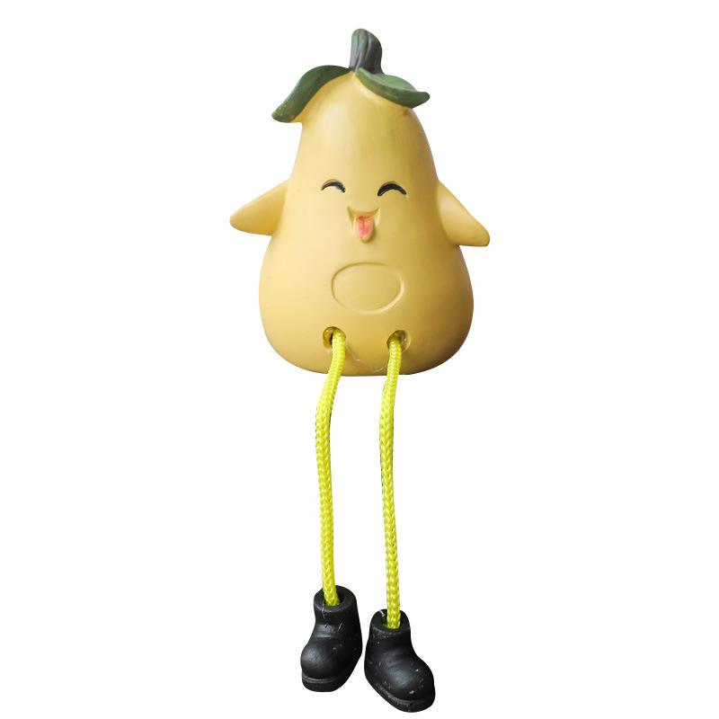 1pc Cute Cartoon Fruit Hanging Doll Ornament Creative Desktop Small Ornament Home Decoration Resin Gift