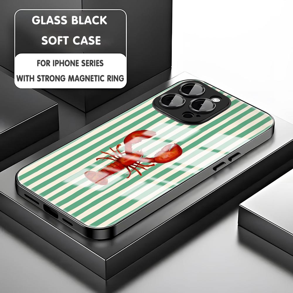 Marine life, crabs, lobsters  Phone Case For iPhone17 16 15 14 13 12 11 X XR XS 8 Plus Mini Pro Max Glass Magnetic Case