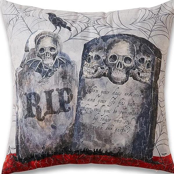

Хэллоуин Наволочка Счастливого Хэллоуина Забавная Наволочка с Черепом Декоративная Подушка для Дивана Гостиной Подушка 45 * 45Cm [without core]