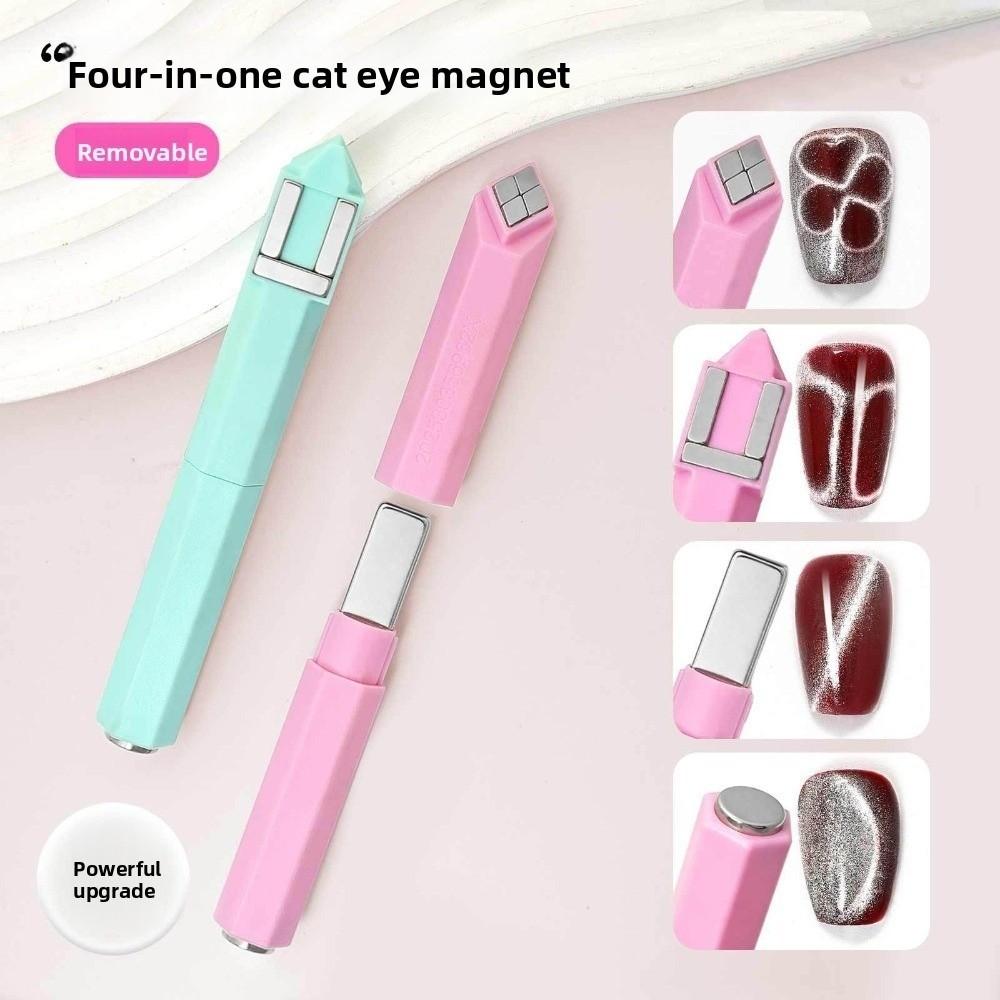 4IN1 Diamond-Shaped Cat Eye Magnet for Nails DIY Portable Manicure Diamond Magnet Multifunctional Cat Eye Magnetic Nail Art Tool