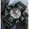 Fashion Men's Watch Sports Electronic Wristwatch Large Dial Multifunctional Waterproof Luminous Alarm Kids Male's Military Watch