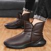 Men's Winter Boot Leather Water Proof Warm Shoe for Men Anti-slip Soft and Comfortable Wear-resistant Trendy All-match Mens Boot