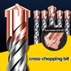New Upgraded Four-Edged Serrated Cross-Type Impact Drill Bit Concrete Wall-Penetrating Impact Drill Bit High Hardness Drill Bit