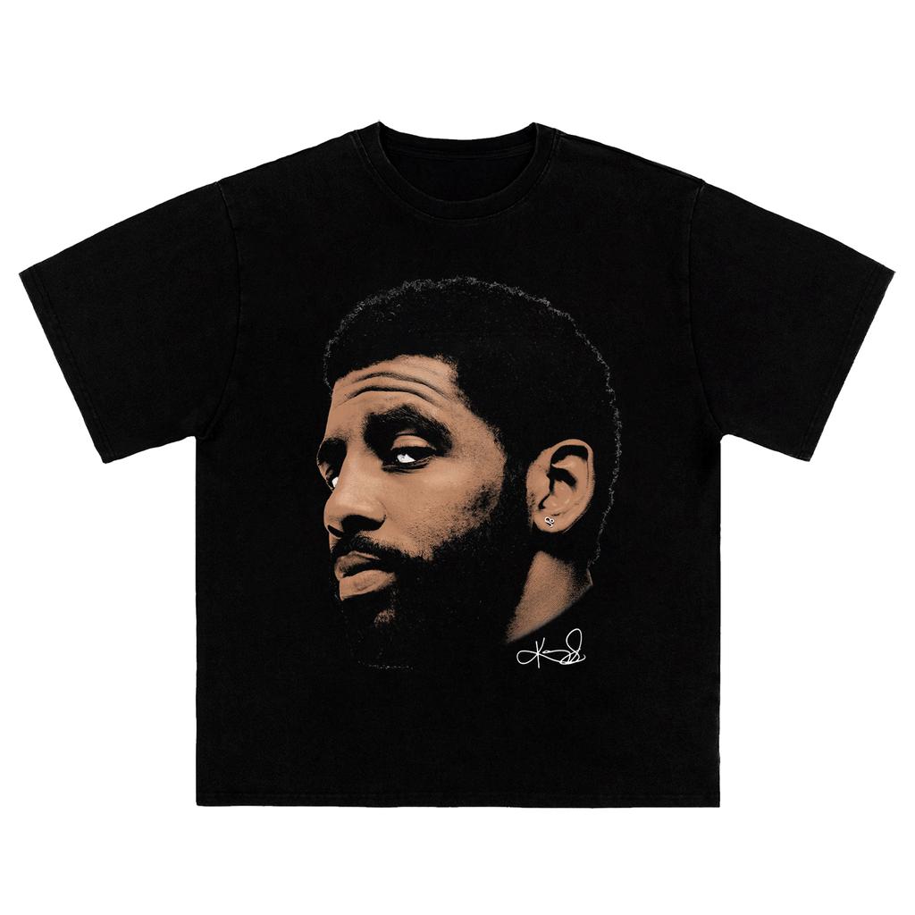 2025 Série Kyrie Irving Hvězda NBA Americké Pánské a Dámské Volné 100% Bavlna Přímý Sprej Letní Tričko s Krátkým Rukávem