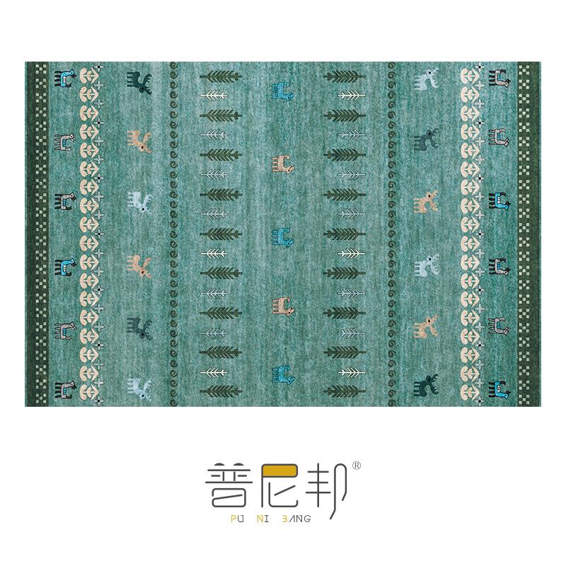 American Moroccan Bedroom Decor Bedside Carpet Washable Carpets for Living Room Nordic Ethnic Lounge Rug Soft Non-slip Floor Mat