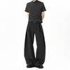 Three-dimensional Pleated Wide-leg Pants A-shaped Silhouette Casual Pants Men's Design Sense Loose Drape Floor Pants