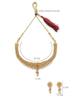 Classic Gold Plated Choker Necklace with Drop Earring Jewellery Set For Women & Girls|Suited for All Festive Occasions