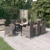 Vidaxl 9-Piece Garden Furniture Set with Cushions, Grey