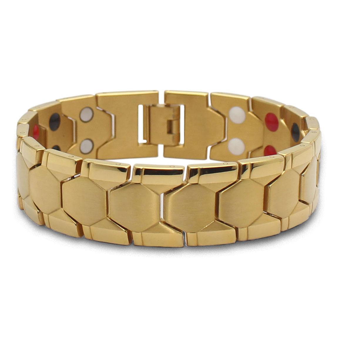 

Нержавеющая сталь, черный германий, магнитный браслет-цепочка для женщин и мужчин, здоровье, энергетические украшения, браслет от храпа золотой