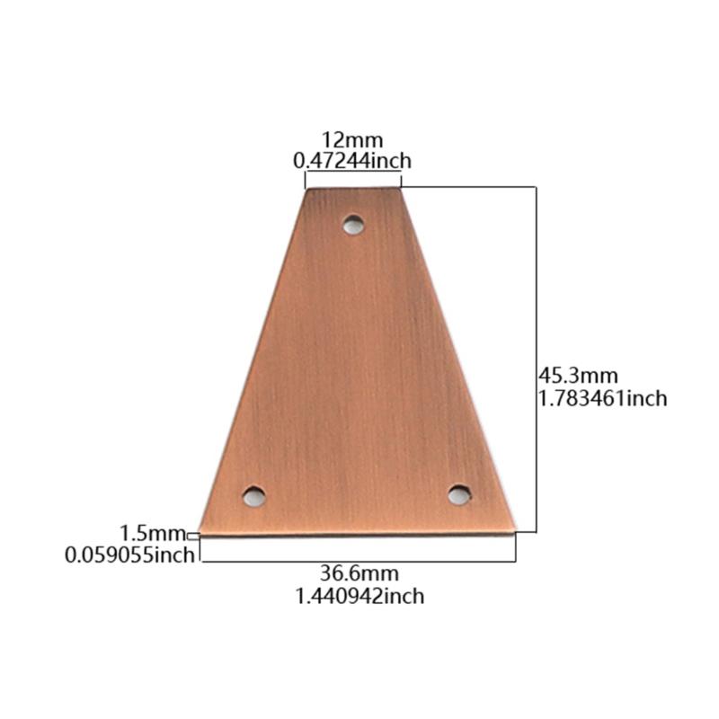 Professional Triangular Core Cover 3 Holes Metal Guitar Adjustment Rod Covers Electric Guitar Bass Replacement Parts