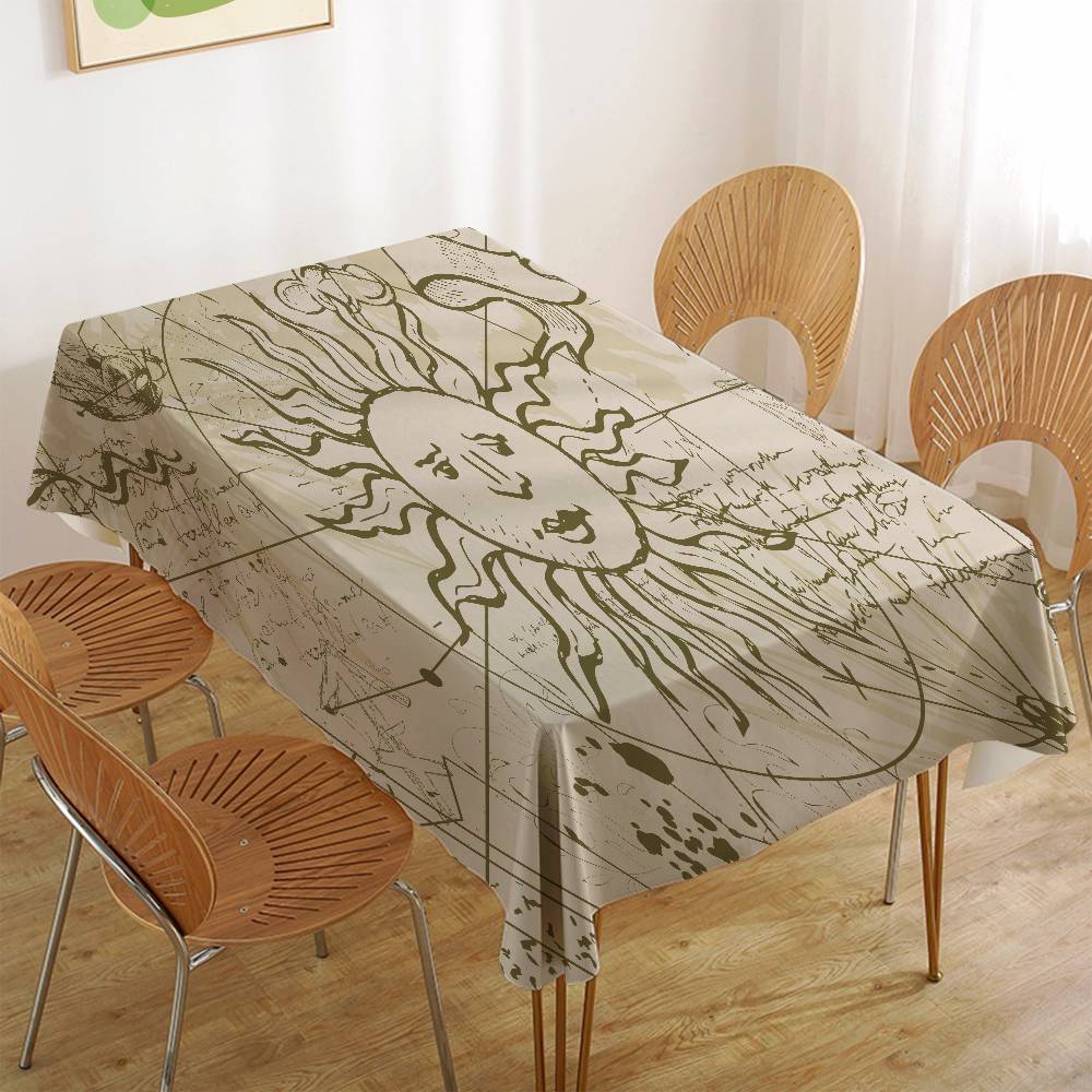 Constellation Element Printed Tablecloth - Waterproof For Farmhouse Kitchens, Dining & Wedding Decor