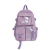 Retro Solid Color Small Fresh Backpack Casual Student Schoolbag Female Junior High School Student Large Capacity College Student Commuting Shoulder