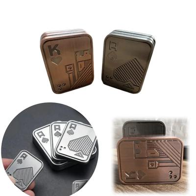 Three Layer AK Poker Fidget Slider Metal Fidget Toys Stress Relief Relax Toy for Adults Office Workers Teens Creative Gift