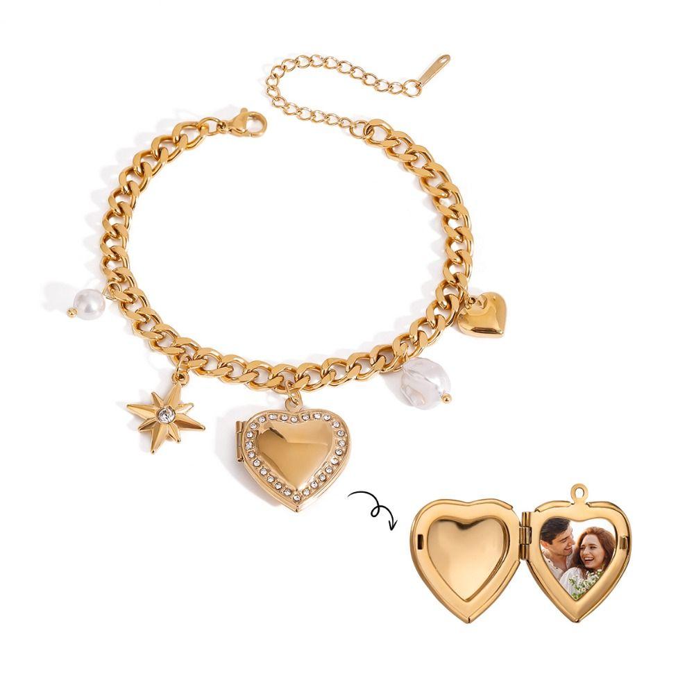 Star Smooth Love Pendant Bracelet Fashion Photos Heart Hand Chain  Hand Accessory