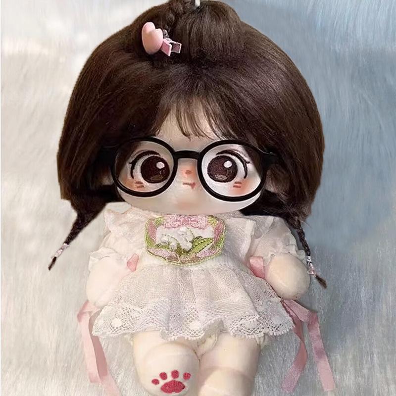 20cm Girl Doll Dress-Up Set - Cotton Outfits & Accessories for Female Friend Gift