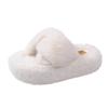 2025 Wear Versatile New Cross Internet Celebrity Fluffy Slippers Thick Bottom Women's Cotton Drag Fashion Autumn and Winter