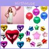 Inch Solid Colour Foil Balloons Heart Star Round Shape Perfect For Weddings And Birthday Parties**