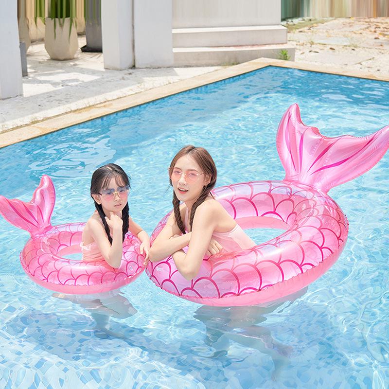 Adult Mermaid Tail Inflatable Float Chair - Swim Ring Lifebuoy Raft
