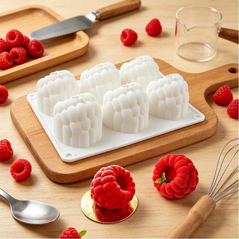 1Pcs Raspberry Fruit Series Cake Silicone Mold Mango Baking Mousse Mould Strawberry French Dessert Mousse Mold