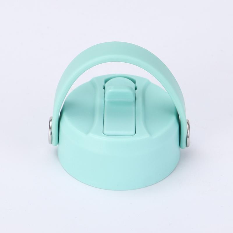 Wide Mouth Thermal Stainless Steel Water Cup Cartoon Handle Straw Tumblers Water Bottle for Outdoors