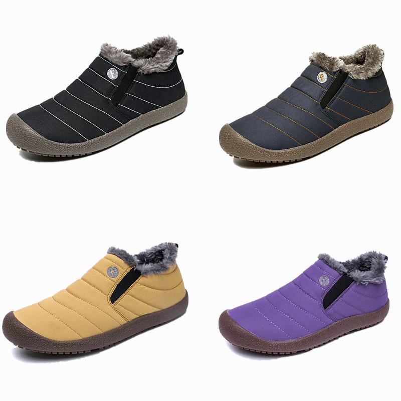 Sonbahar ve kış sıcak kadın kar botları soğuk yaşlı ayakkabıları pamuk kalınlaştırılmış kısa botlar pamuklu ayakkabılar erkek ayakkabıları pamuklu botlar