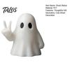 High-end Matte White Ghost Halloween Figurine with Peace Sign, Spooky Modern Table Decor Statue, Cute Tabletop Ornament for Shelf, Party Gift Durable