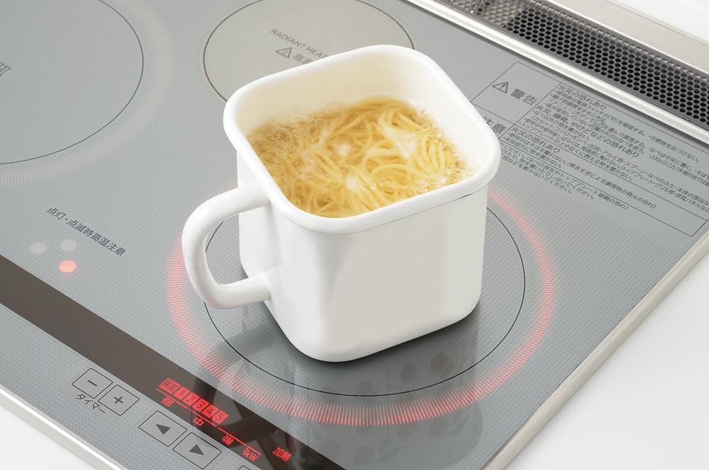 Toyo Horo pure Enamel Pot WT D14 Multi-Square Size Approx. W17.8 H11.8 PU-2301-WT