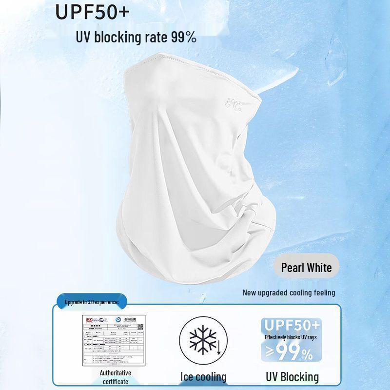 UPF50+ Ice Silk Neck & Face Protector: Sun & UV Protection Mask with Breathable Eye Shield