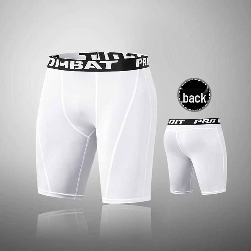 Men's High-Elastic Compression Sports Leggings: Quick-Dry, Long Pants for Running, Basketball & Fitness.