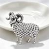 Rhinestone Animal Brooch Creative Jewelry Accessories Gifts New Year Sheep Brooches  Festival