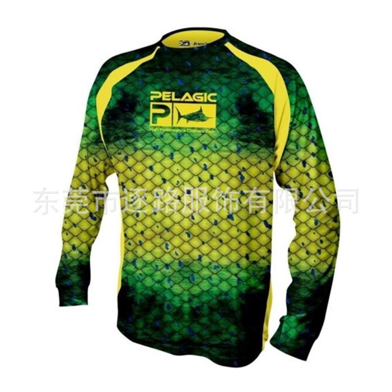 Long Sleeve Fishing Shirt Men UV Protection Breathable Quick Dry Outdoor T-Shirt