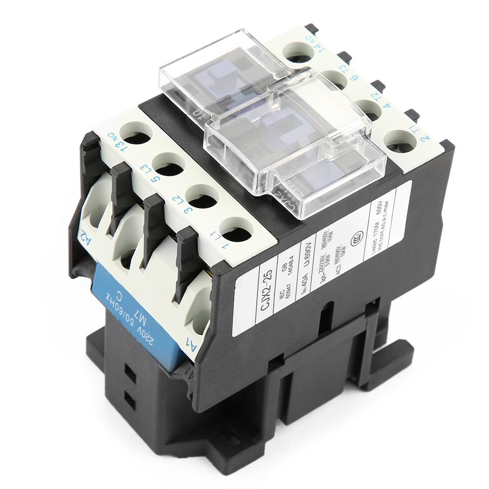 

CJX22510 High Sensitivity Industrial Electric AC Contactor 220V 25A