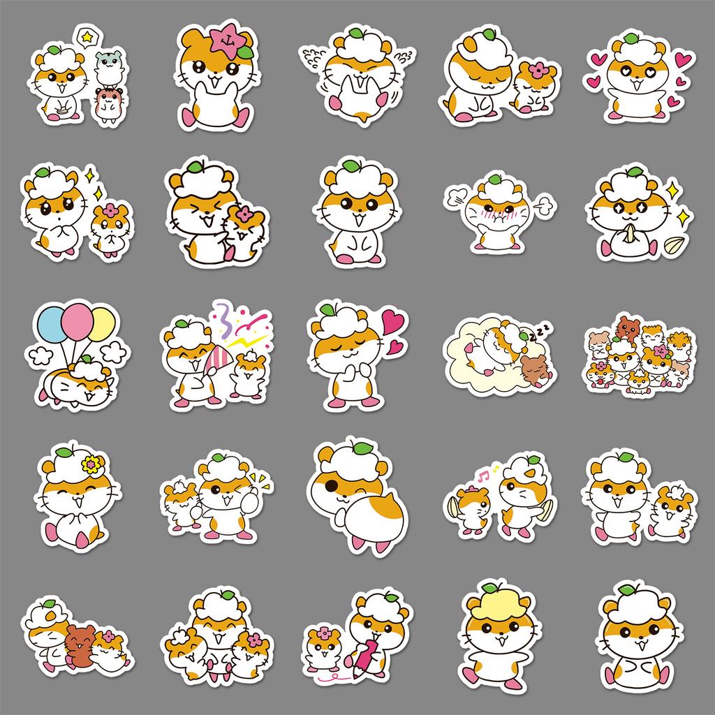 50 Cartoon Stickers Cute Sanrio Guka Decorative Water Cup Mobile Phone Case Computer Stickers