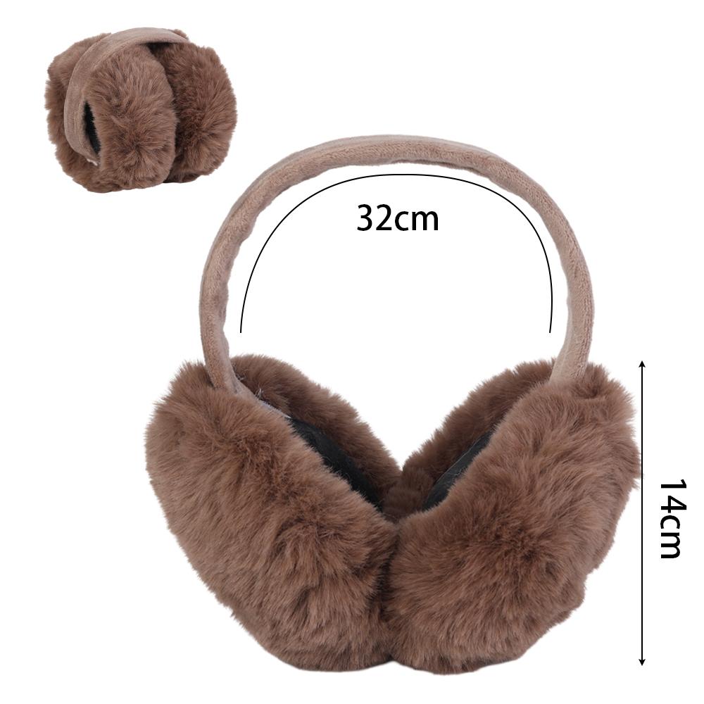 Winter Warm Earmuffs White Suede Plush Earmuffs for Women Foldable Soft Thicken Earmuffs Cute Simple Earlap Accessories Earmuff