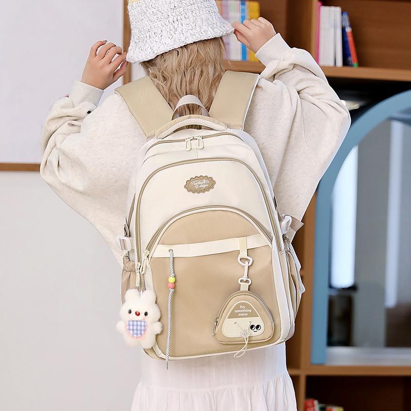 Winter New Cute Large-capacity Primary School Schoolbag for Girls In Grades 3-6, Junior High School Burden Reduction Ridge Backpack