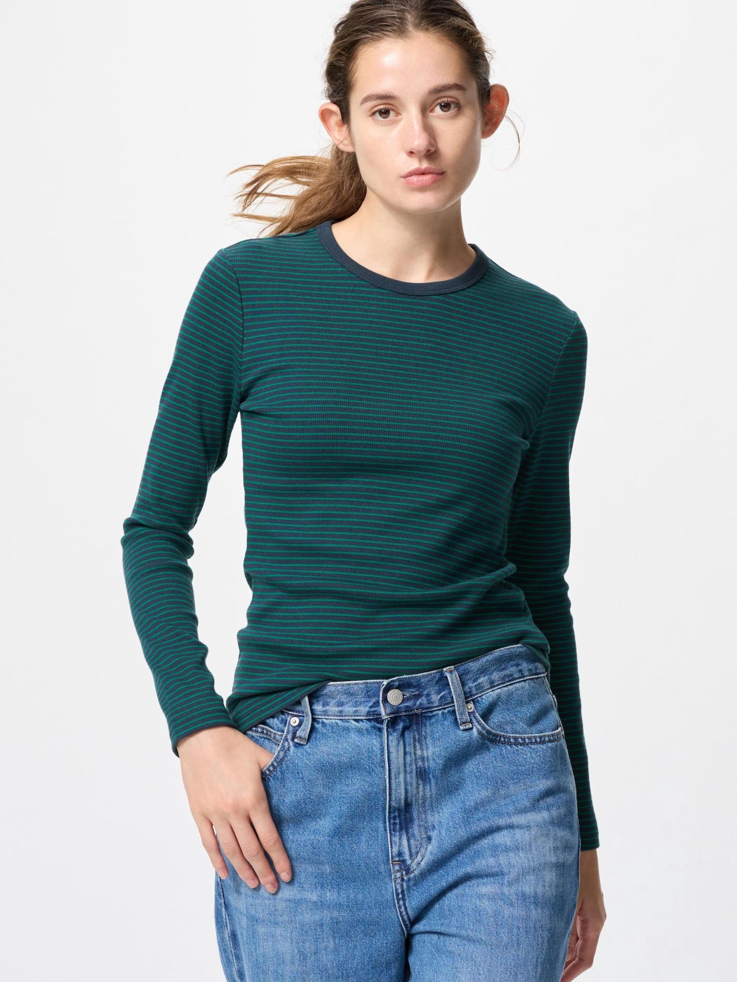 

Uniqlo Japan SofT Rib Border Crew Neck T Long Sleeve