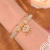 Women  Lucky Bracelet Imitation Hetian Jade Temperament Beaded Bracelet Jewelry Gift